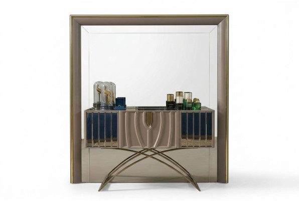 Console Table - Coiffeuse - Chambre - Moderne - Bois - Marron