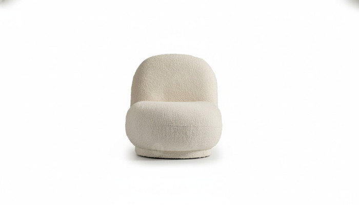 Fauteuil Fauteuil Cocktail Moderne Blanc Tissu Rembourrage Place Assise Simple