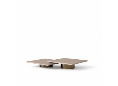 Groupe tables Table basse Table basse Table d'appoint Bois Ensemble Beige 2 pièces