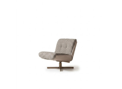 Fauteuil pivotant en tissu fauteuil place unique gris Salon Fauteuil Club