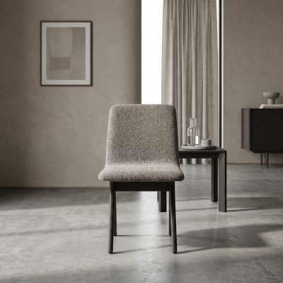 Chaises de groupe Chaises de salle à manger Chaise de cuisine Chaise en bois grise 6 pièces Tissu