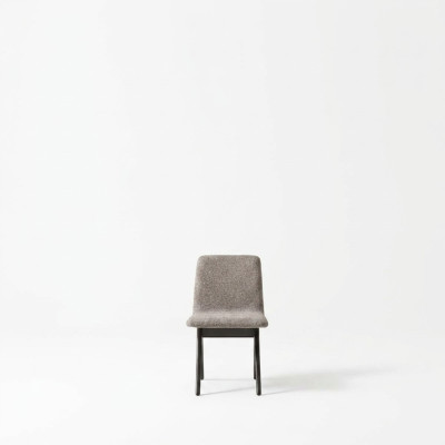 Chaises de groupe Chaises de salle à manger Chaise de cuisine Chaise en bois grise 6 pièces Tissu