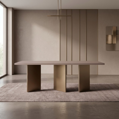 Table à manger Table de salle à manger Table Salle à manger Bois Beige Moderne Meubles Tables