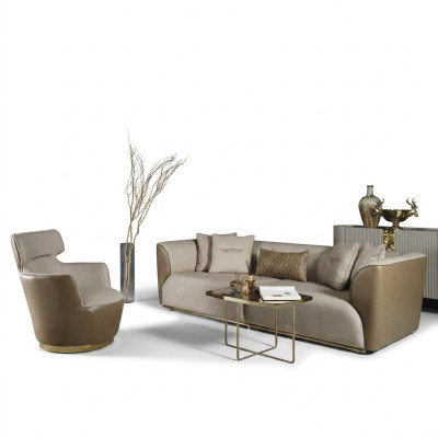 Ensemble de canapé trois places canapé en tissu fauteuil canapé beige canapé rembourré ensemble de canapés