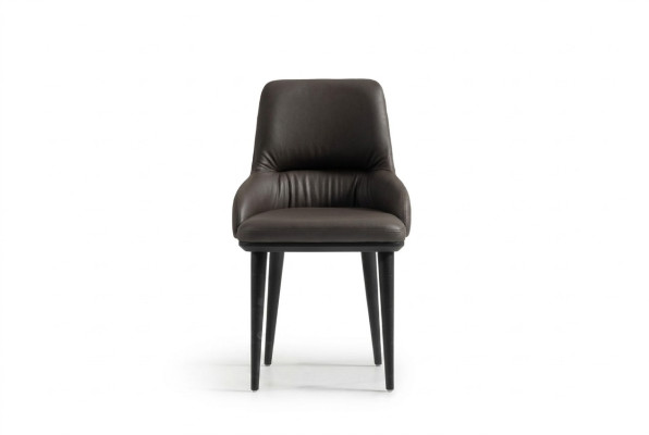 Chaise de salle à manger Chaise de cuisine Imitation cuir Ensemble de groupe 6 chaises Marron
