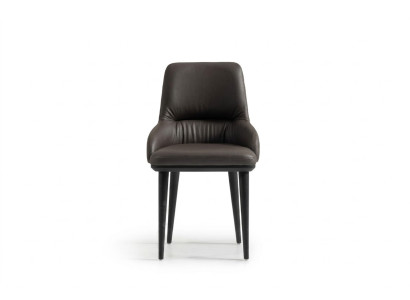 Chaise de salle à manger Chaise de cuisine Imitation cuir Ensemble de groupe 6 chaises Marron