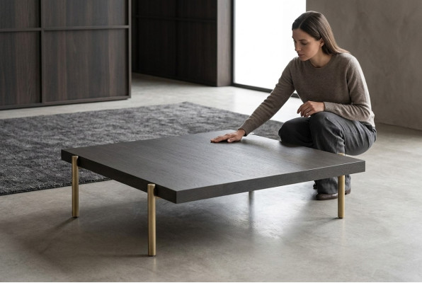 Table basse Table d'appoint Table basse Bois Marron Table de canapé Moderne Table