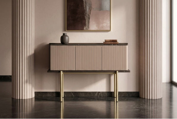 Buffet Buffet Armoire Bois Moderne Beige Salle à manger Conception de garde-robe