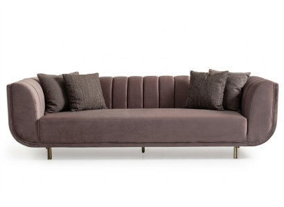 Canapé moderne Trois places Canapé Canapé rembourré Canapé en tissu Violet 3 places neuf