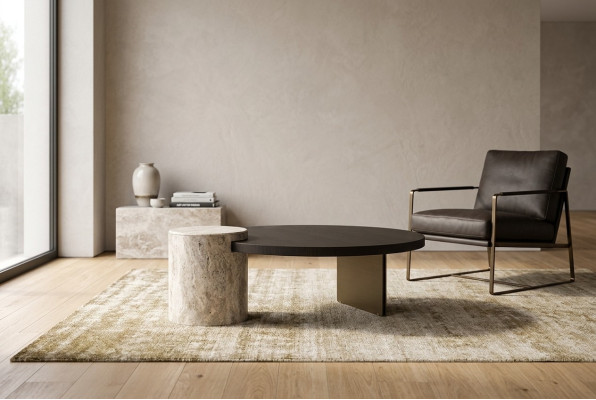 Table Basse Table d'Appoint Table Basse Bois Marron Table de Canapé Table de Design