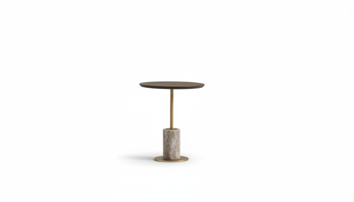 Table d'appoint Table basse Table de canapé Table basse en bois marron Ronde Table