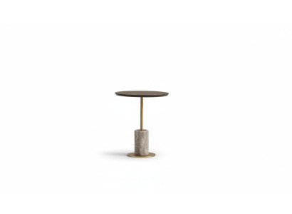 Table d'appoint Table basse Table de canapé Table basse en bois marron Ronde Table