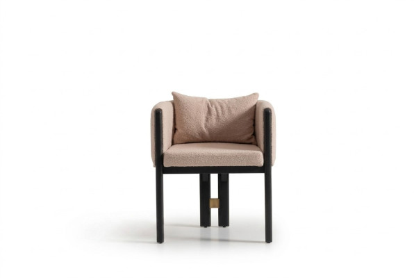 Chaise de salle à manger Ensemble de groupe de chaises Chaise de cuisine 4 pièces Fauteuil beige