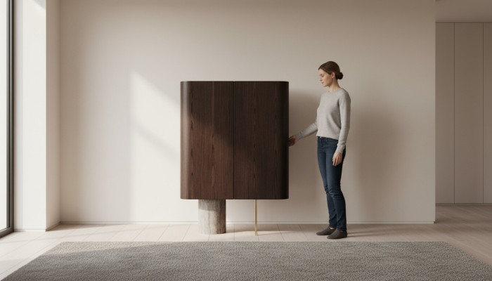 Armoire de bar Armoire en bois Armoire en bois Bar en bois Brun Design de boissons Bouteilles