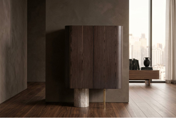 Armoire de bar Armoire en bois Armoire en bois Bar en bois Brun Design de boissons Bouteilles