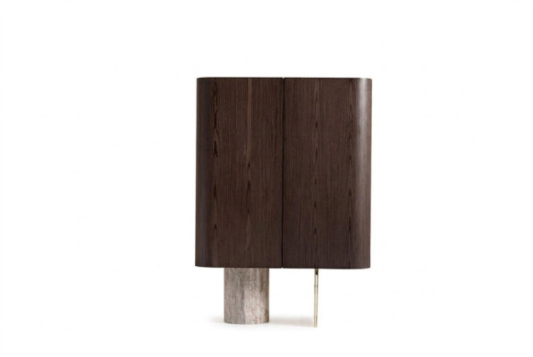 Armoire de bar Armoire en bois Armoire en bois Bar en bois Brun Design de boissons Bouteilles