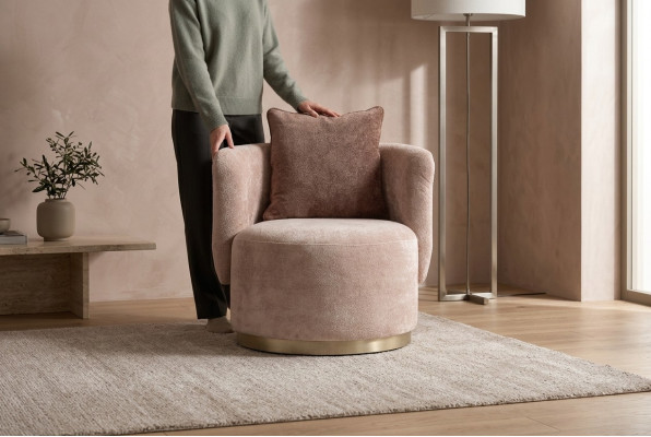 Fauteuil inclinable Chaise de relaxation Moderne Tissu d'ameublement beige Siège une place Conception une place