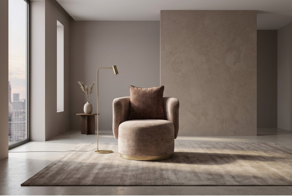 Fauteuil inclinable Chaise de relaxation Moderne Tissu d'ameublement beige Siège une place Conception une place
