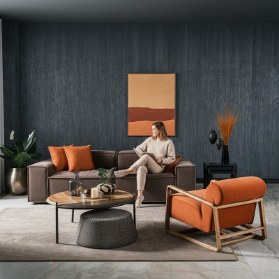 Ensemble de canapés canapé en tissu trois places fauteuil canapé gris jeu de canapé suite de canapé