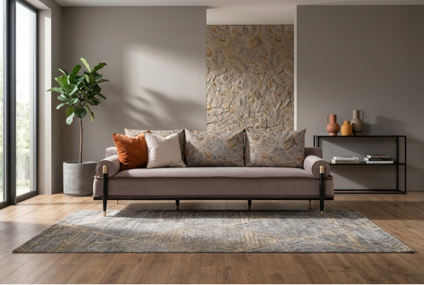 Canape 3 places Canape en tissu 3 places Gris Canape rembourre de luxe en tissu