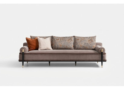 Canape 3 places Canape en tissu 3 places Gris Canape rembourre de luxe en tissu