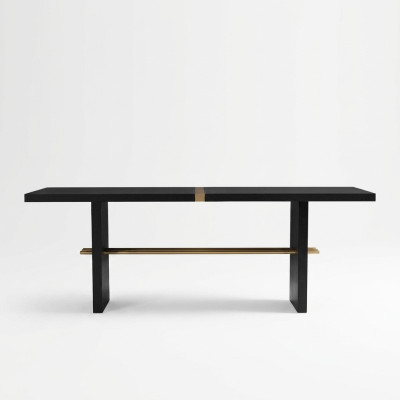 Table à manger Table de salle à manger Table Salle à manger Bois Noir Mobilier de salle à manger