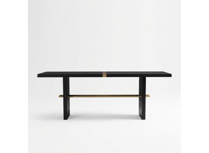 Table à manger Table de salle à manger Table Salle à manger Bois Noir Mobilier de salle à manger