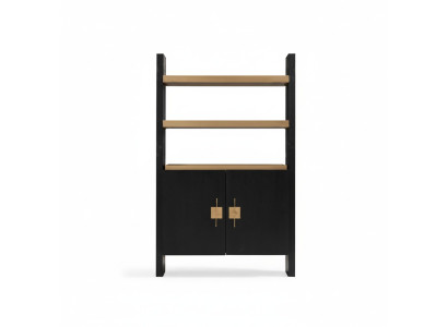 Armoire avec étagères armoire en bois armoire bois noir Design Or nouveau