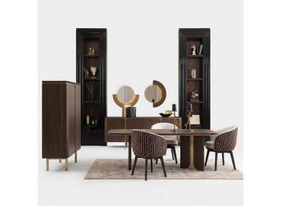 Ensemble de salle à manger Salle à manger Table de salle à manger Chaises 10 pièces Bois marron Buffet