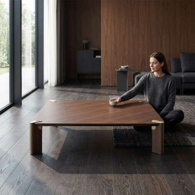 Table basse Table d'appoint Salon Table basse Marron Bois Table