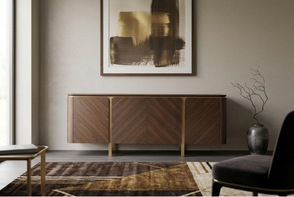 Sideboard Buffet commode Armoire en bois Armoire en bois Marron Mobilier