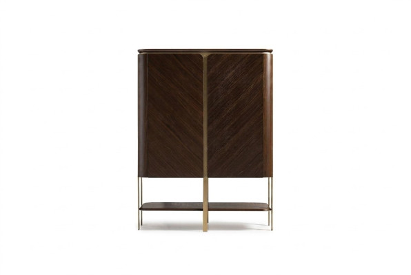 Armoire de bar Armoire de rangement Armoire en bois Bar en bois Marron Boissons Design Bouteilles