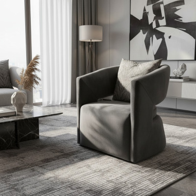 Fauteuil Fauteuil Cocktail Rembourrage Fauteuil Simple Luxe Fauteuil Club Gris