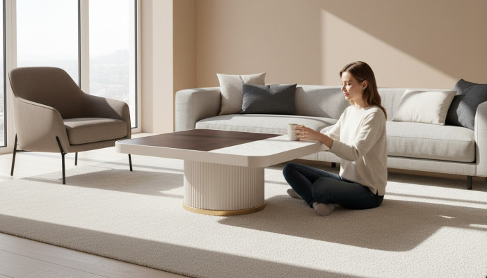 Table basse Table d'appoint Table basse Table de salon Table de canapé Table Blanche