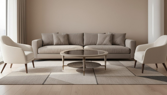 Table basse Table d'appoint Table basse Table pour canapé Verre Salon Beige.
