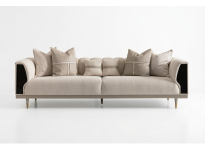 Luxury Three Seater Sofa 3 Seater Beige Upholstered Sofa Fabric Sofa Modern Sofa Canapé trois places de luxe Canapé trois places en tissu beige Canapé rembourré Canapé moderne