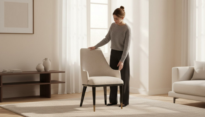 Groupe de chaises de salle à manger Chaises de cuisine Ensemble de 2 chaises Fauteuils Beige