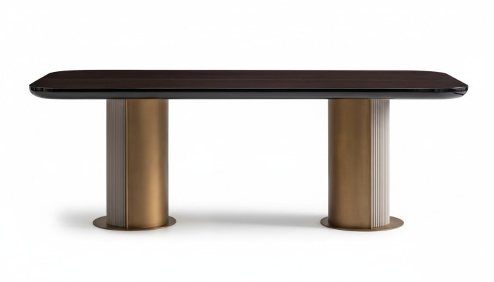 Table à manger Table de salle à manger Table Bois Table en bois Salle à manger Marron Luxe