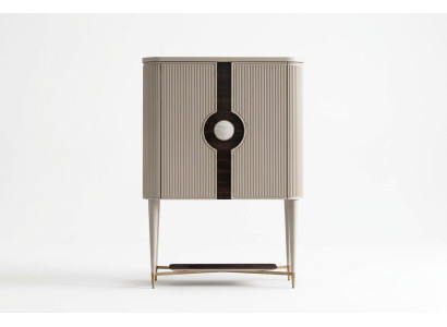 Armoire à bar en bois Armoire en bois Cabinet en bois Bar boissons beige Design Bouteilles