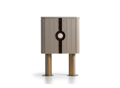 Armoire à bar bois beige design de réception en bois bouteilles bar