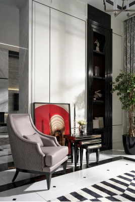 Ensemble complet de fauteuils de salon avec tables d'appoint 4 pièces fauteuil à oreilles gris