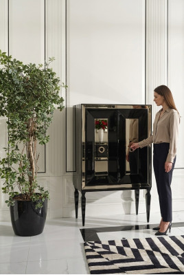 Armoire de bar design Armoire en bois Armoire en bois Bois Bar Noir Boissons
