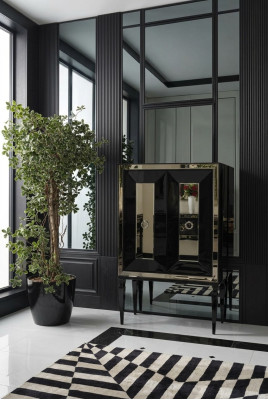 Armoire de bar design Armoire en bois Armoire en bois Bois Bar Noir Boissons