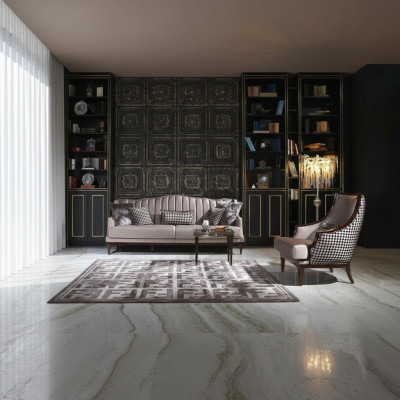 Ensemble de canapés quatre places fauteuil canapé en tissu gris 4 places de rembourrage