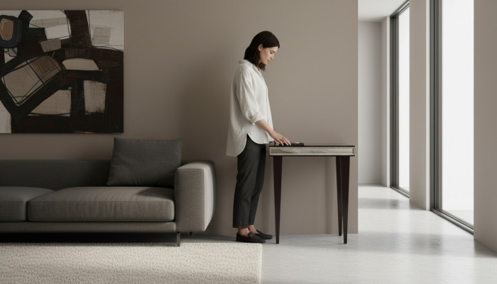 Table d'appoint Table basse Table basse Table de canapé Bois Salon Brun