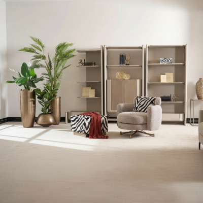 Fauteuil avec tabouret Fauteuil à oreilles Fauteuil TV Fauteuil rembourré Gris Zerba