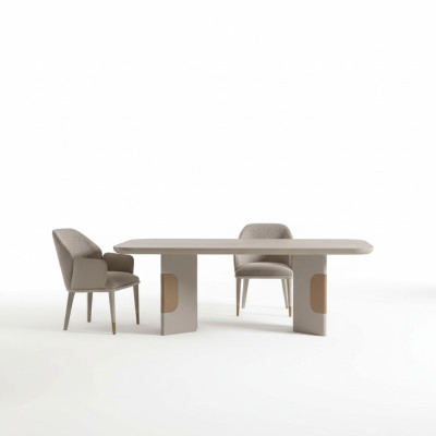 Ensemble de salle à manger Salle à manger Ensemble de salle à manger Table de salle à manger Chaises Ensemble 7 pièces beige