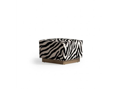Tabouret tabouret Motif zèbre Cube Siège Tissu Rembourrage Salon Siège