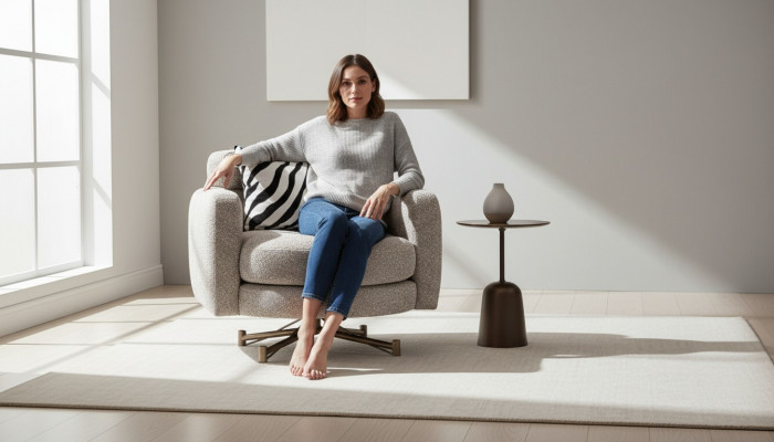 Fauteuil à oreilles Fauteuil cocktail Fauteuil de club Gris Tissu Rembourrage 2 places