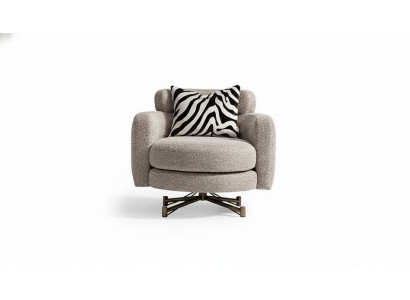 Fauteuil à oreilles Fauteuil cocktail Fauteuil de club Gris Tissu Rembourrage 2 places